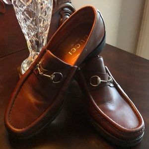 Gucci - Used Horsebit Accent leather loafers- men